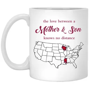 Wisconsin Mississippi The Love Between Mother And Son Mug