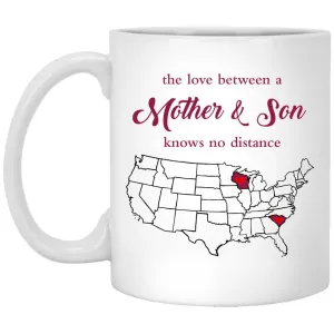 Wisconsin South Carolina The Love Between Mother And Son Mug