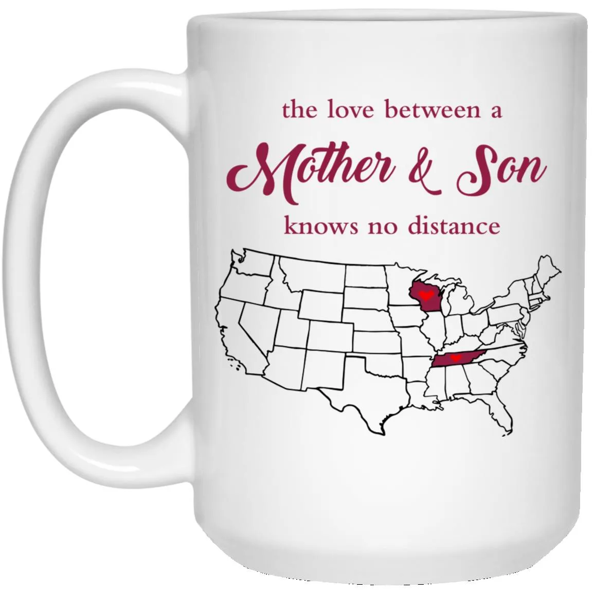Wisconsin Tennessee The Love Between Mother And Son Mug