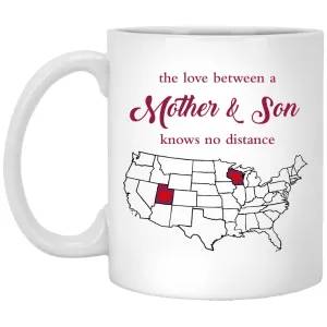 Wisconsin Utah The Love Between Mother And Son Mug