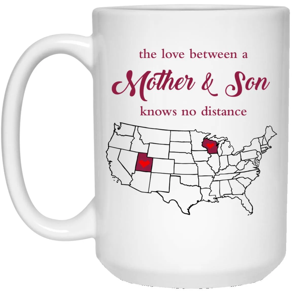 Wisconsin Utah The Love Between Mother And Son Mug
