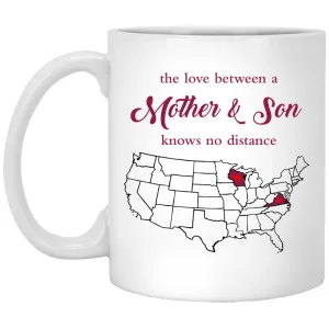 Wisconsin Virginia The Love Between Mother And Son Mug