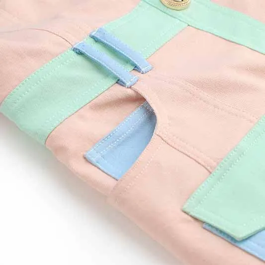 Women Short Sleeves Slim Fit Colorblock Patchwork Dress Mini Fashion Dresses