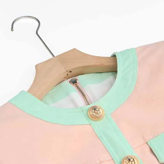 Women Short Sleeves Slim Fit Colorblock Patchwork Dress Mini Fashion Dresses