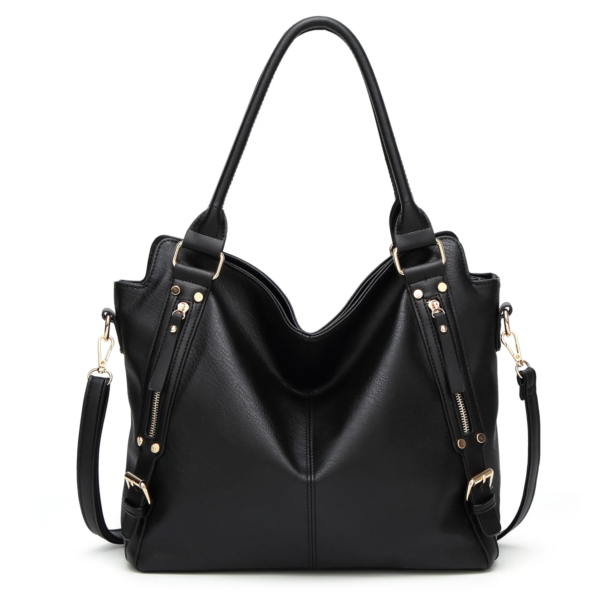 women Soft PU Leather shoulder bag - women's leather hobo handbags
