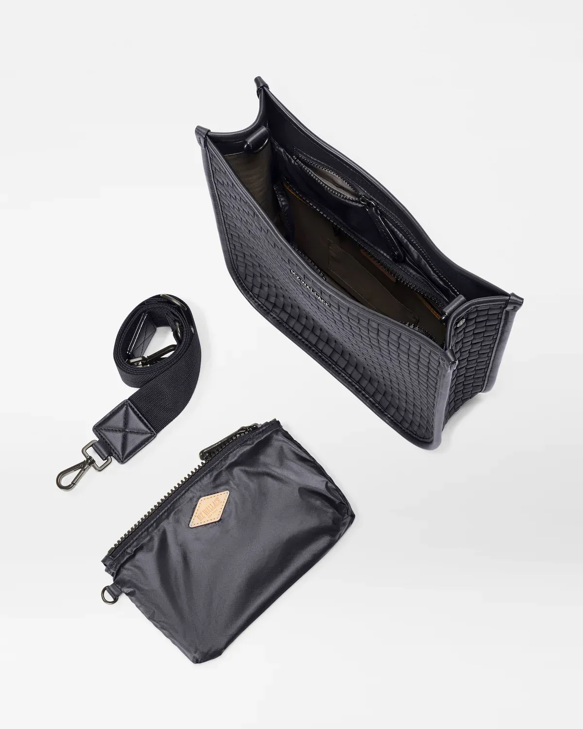 Woven Box Crossbody | Black