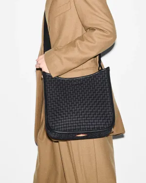Woven Box Crossbody | Black