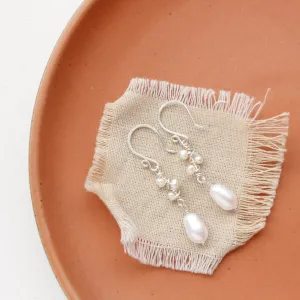 Wrapped Pearl Bud Vine Earrings