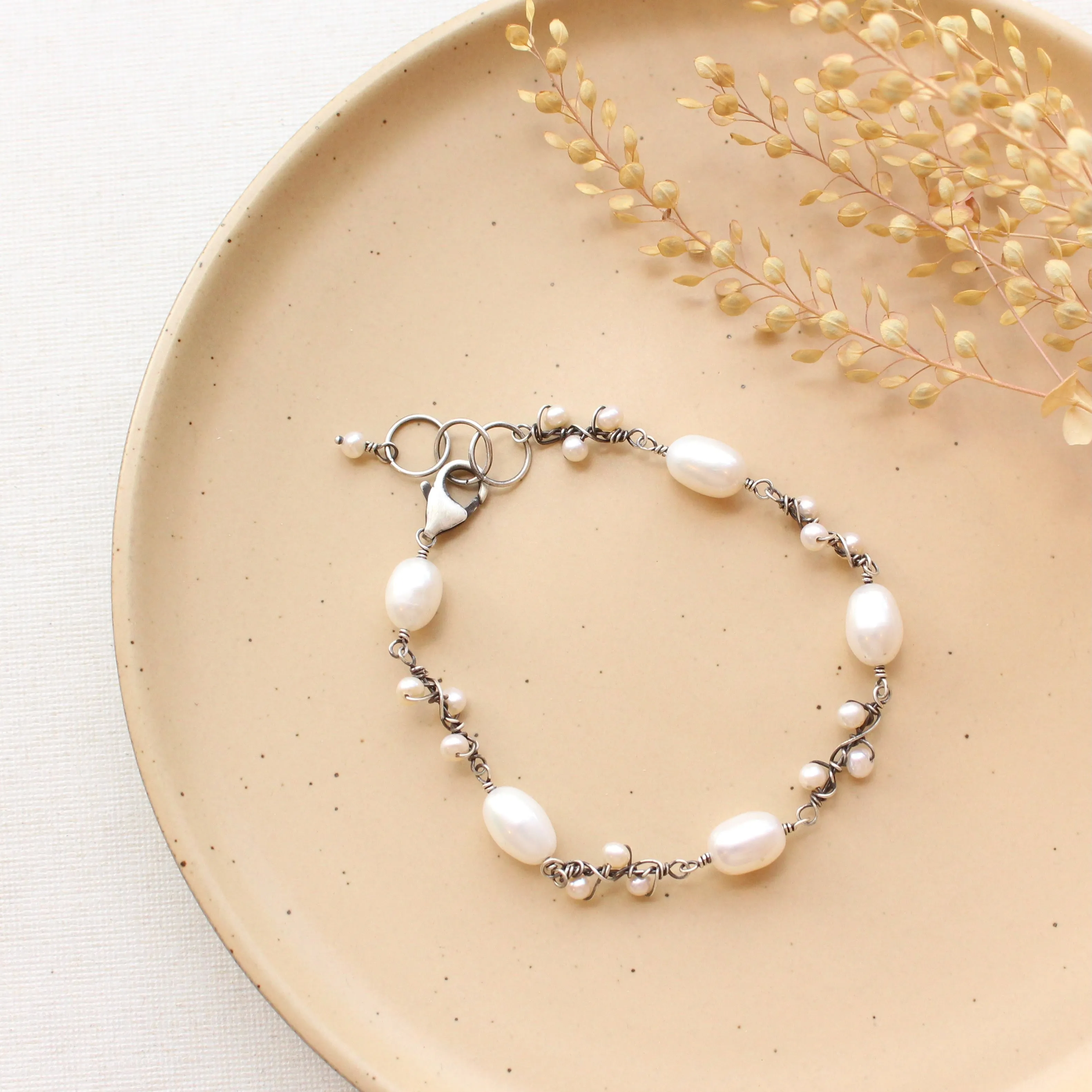 Wrapped Pearl Vine Bracelet