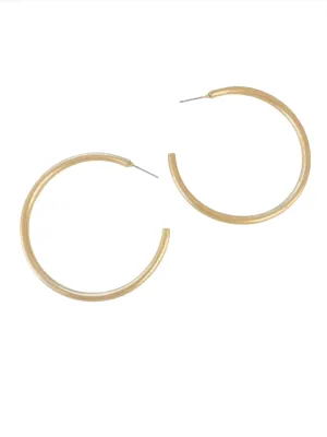 Zen Matte Hoop Earrings
