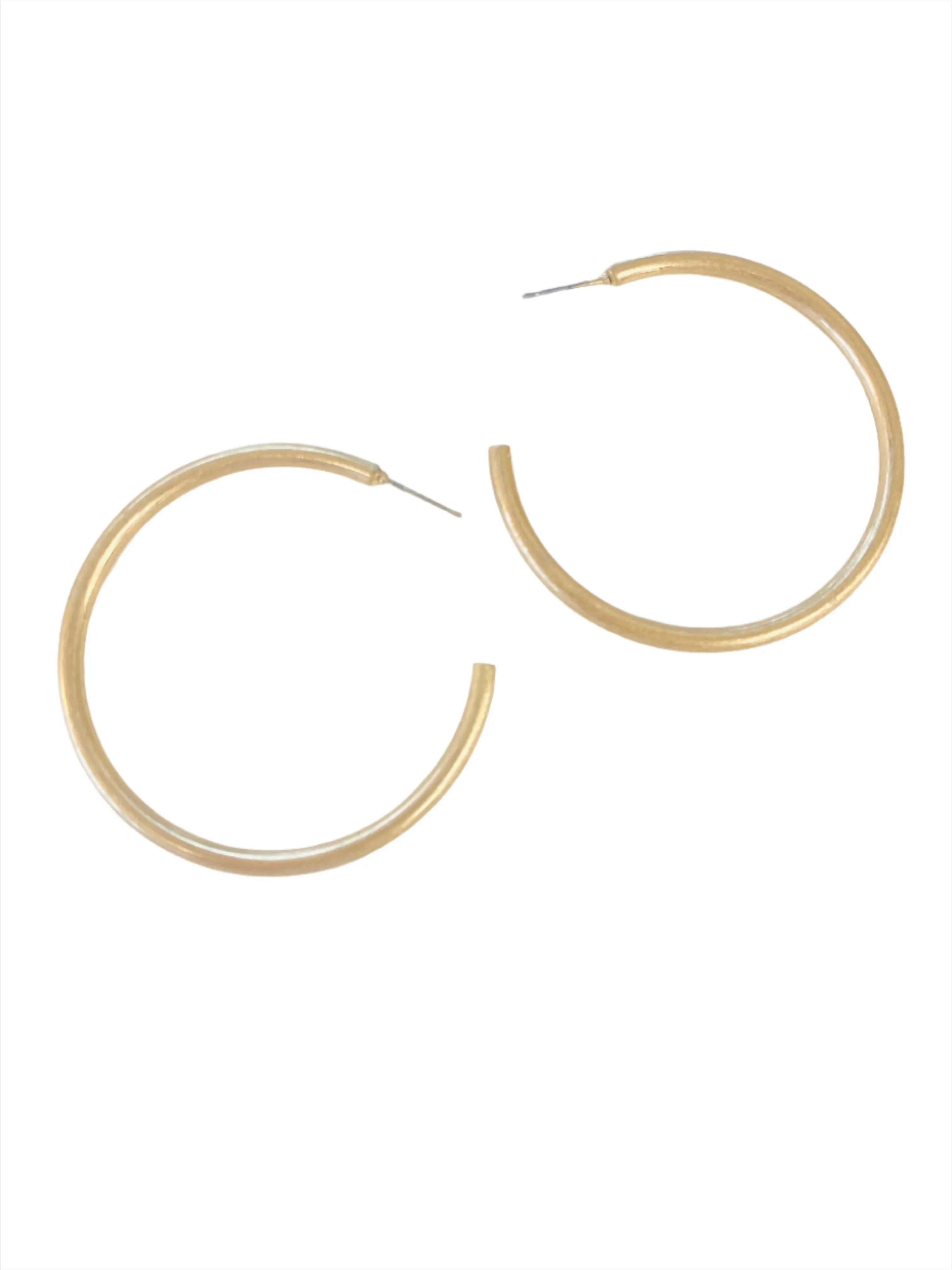 Zen Matte Hoop Earrings